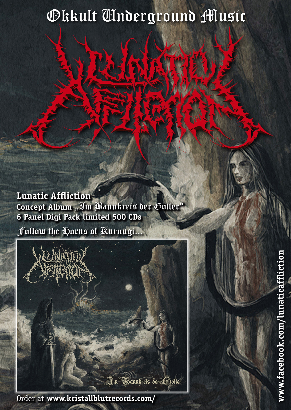 LUNATIC AFFLICTION signed under the banner of Kristallblut Records